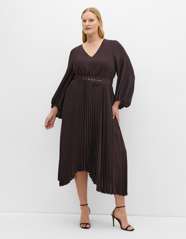 City Chic - Amara Pleat Midi Dress