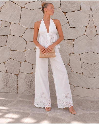 Esther & Co - Siuan Pants - Cotton Halo