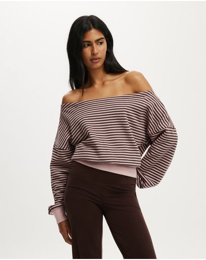 CLOUD BLUSHDARK OAK STRIPE