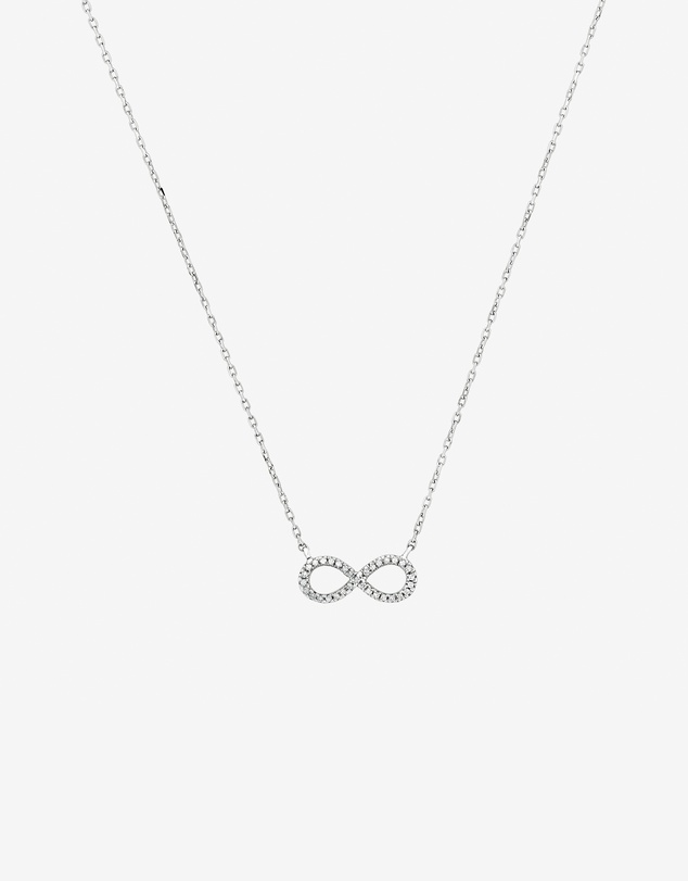 Michael Hill - Infinity Necklace with Diamonds in Sterling Silver