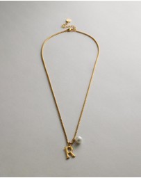 Zahar - Pearl Letter R Necklace