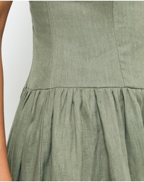 AERE - Tiara Linen Midi Dress