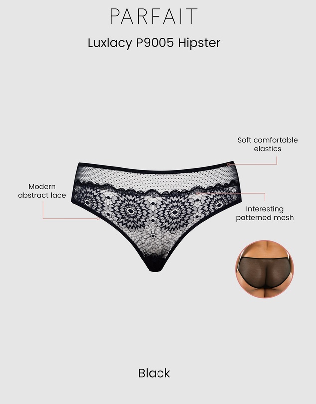 Parfait - Luxlacy Sheer Mesh & Lace Hipster Brief