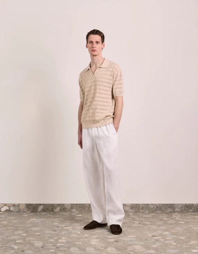 Frescobol Carioca - Rino Cotton Jacquard Wave SS Knit Polo
