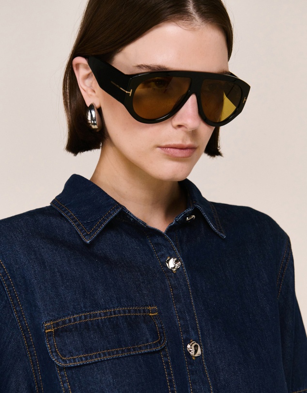 Staple the Label - Lea Crop Denim Shirt