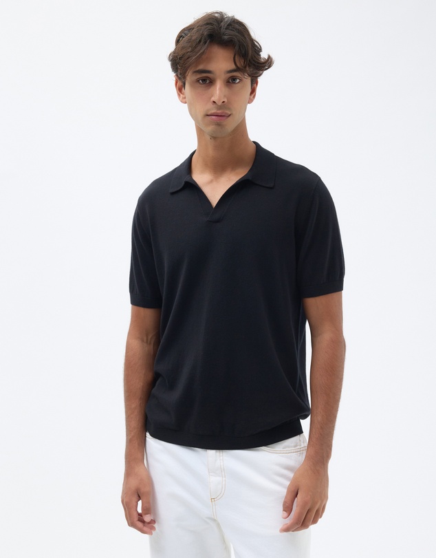 AERE - Cotton Cashmere Blend Relaxed Polo
