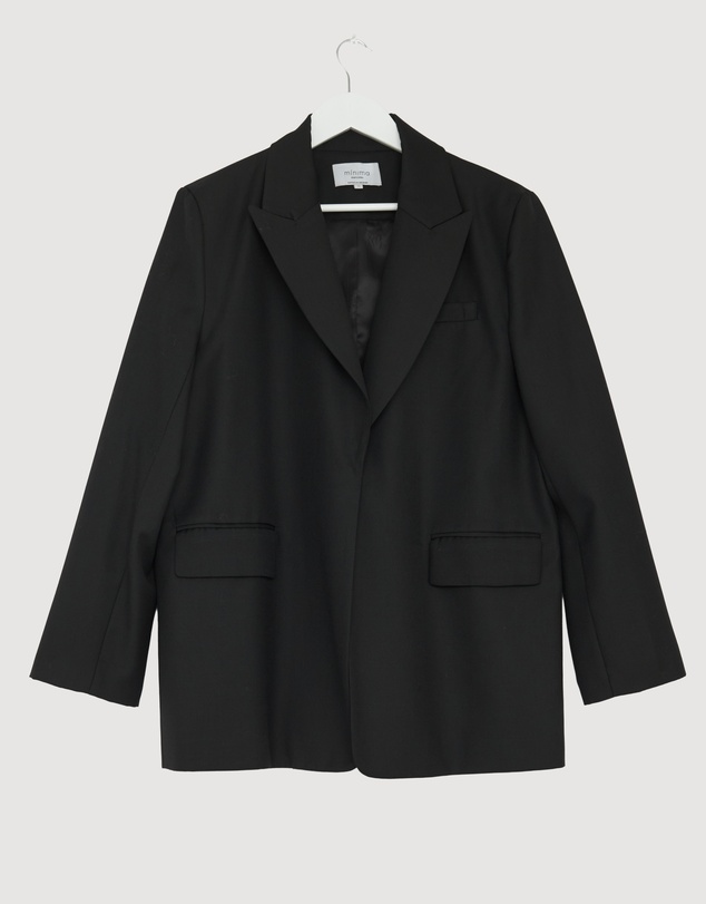 Revibe - Repaired Minima Esenciales Talia Wool Belted Blazer - AU 12