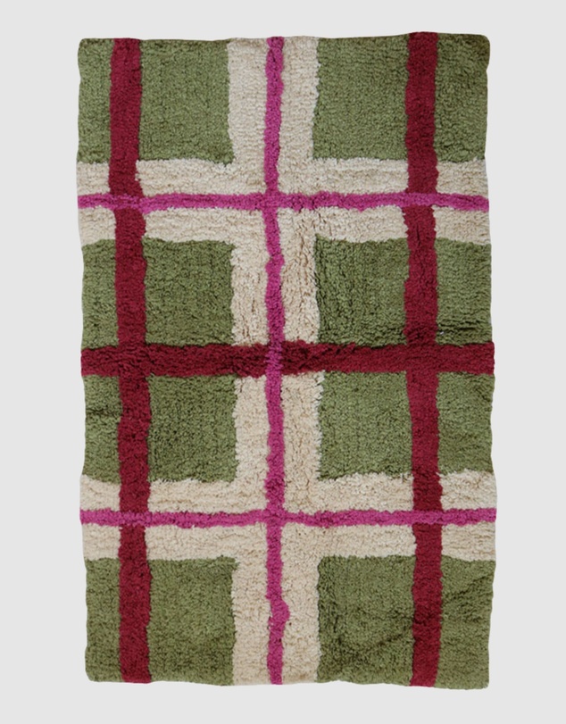 Mosey Me - Olive Plaid Bath Mat