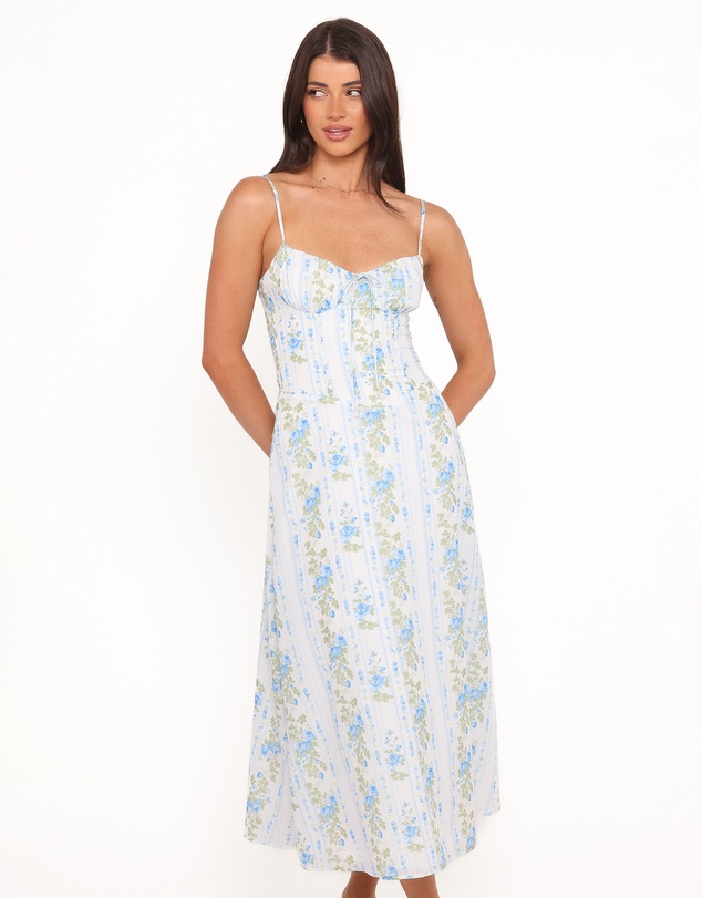 Petal & Pup - Florencia Midi Dress - Blue Floral