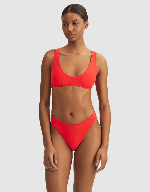 Polo Ralph Lauren - Logo Jacquard High Leg Bikini Bottom
