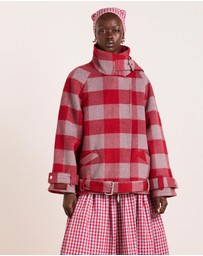 Damson Madder - Polly Wool Bomber Jacket