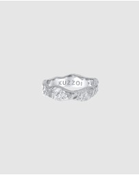 Kuzzoi - ICONIC EXCLUSIVE - Ring Men Band Organic Structure in 925 Sterling Silver