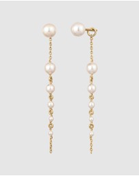 Elli Jewelry - Earrings Hanger Pearl Drop 925 Sterling Silver Gold-Plated