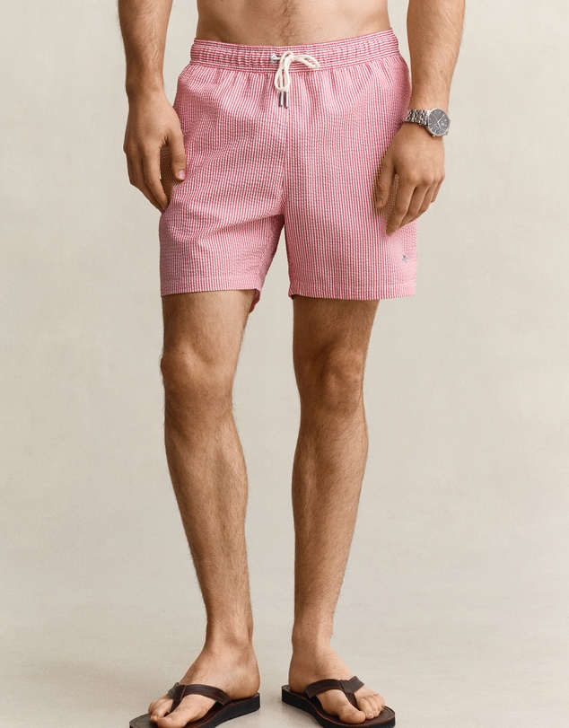 Gant - Striped Seersucker Swim Shorts