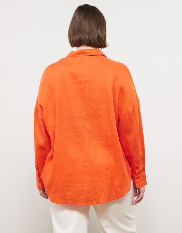 Atmos&Here Curvy - Roma Oversized Linen Shirt