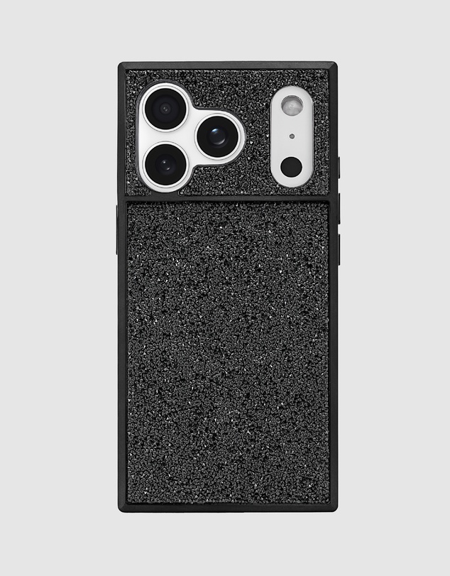 Flaunt - Flaunt Square Elegance Black Crystal MagSafe Case for iPhone 18 Pro Max / 17 Pro Max
