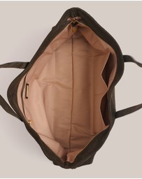 VESTIRSI - Mia Dark Chocolate Suede East West Slouchy Tote