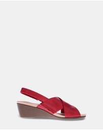Vionic - McKenna Wedge Sandal - Red