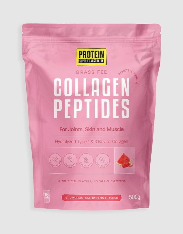 Protein Supplies Australia - Strawberry Watermelon Collagen Peptides - 500g