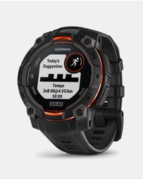 Garmin - Instinct 3 45mm Solar Black Bezel with Black Band