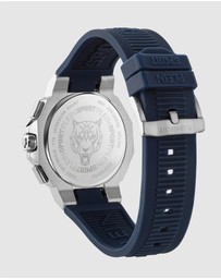 Plein Sport - PLEIN TITAN Watch 46mm Blue Dial and Blue Silicone Strap