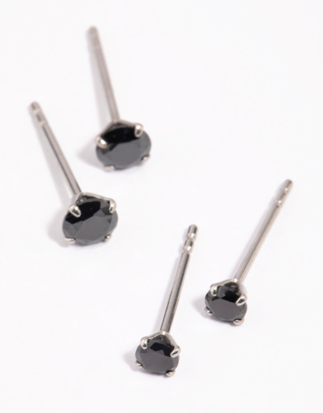 Lovisa - Surgical Steel Cubic Zirconia Stud Earring Pack