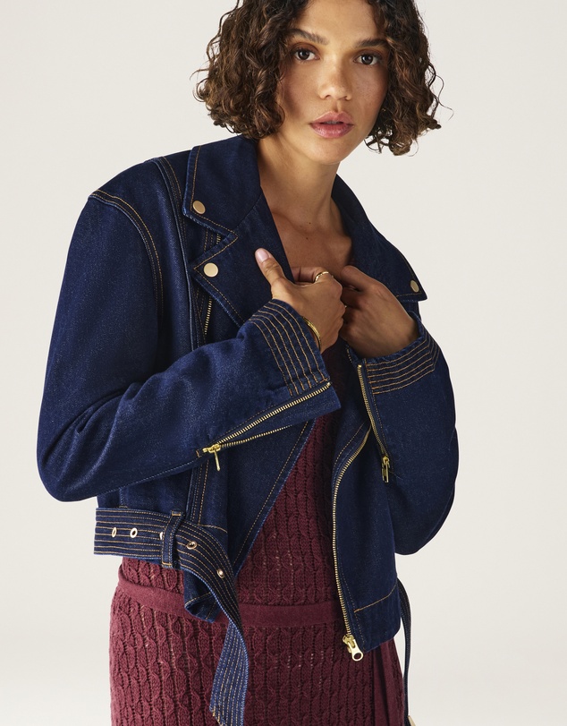 MOS The Label - Sia Denim Biker Jacket