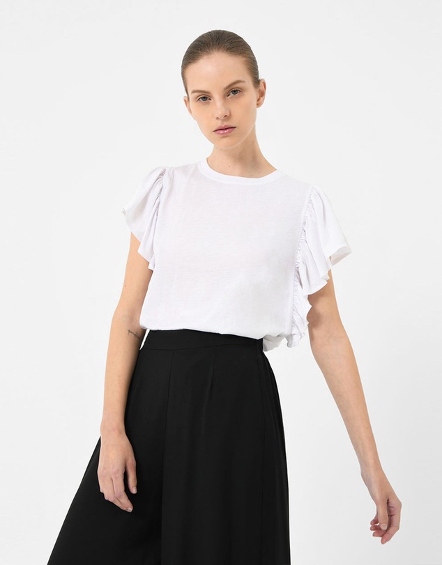 Forcast - Akane Ruffled Jersey Top