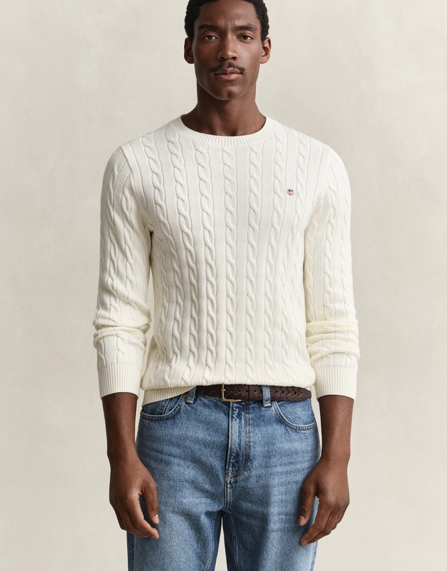 Gant - Cotton Cable Crew Neck Knit