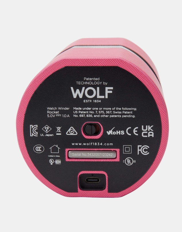 Wolf - Wolf Rocket Travel Watch Winder Pink