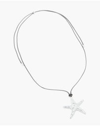 Lovisa - Waterproof Stainless Steel Starfish Cord Necklace