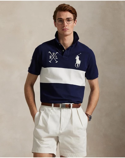Polo Ralph Lauren - Custom Slim Fit Big Pony Mesh Polo Shirt