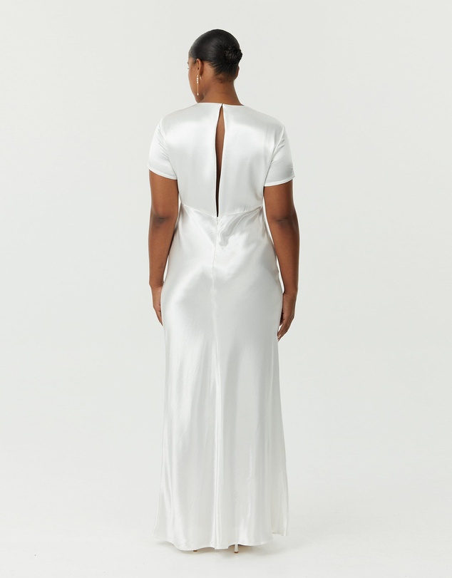 Third Form - Satin Bias Maxi Tee Dress