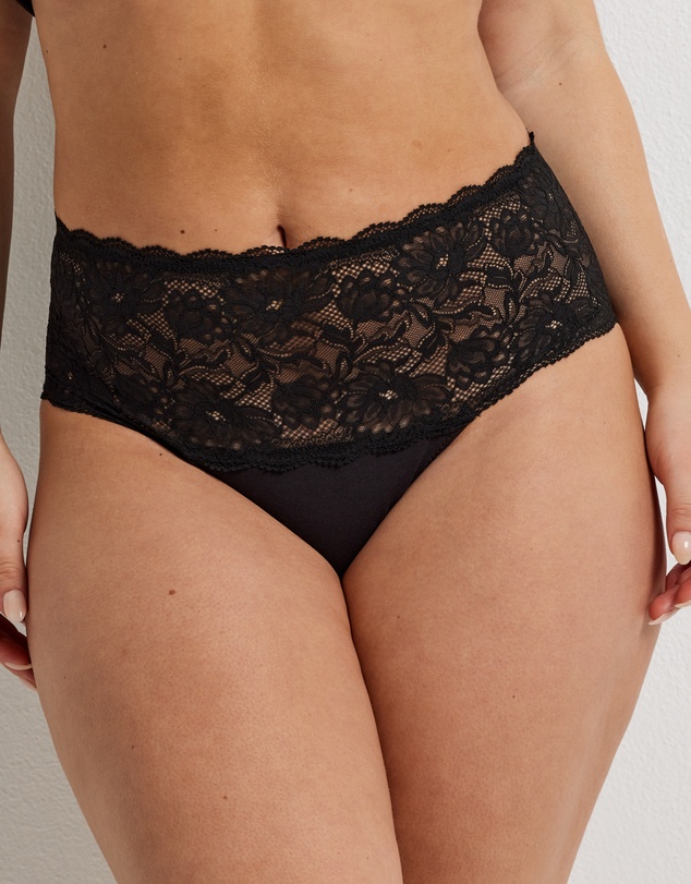 Kayser - 2 Pack Daily Essentials Cotton & Floral Lace Full Brief (465 )