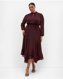 City Chic - Yasmine Long Sleeve Maxi Dress