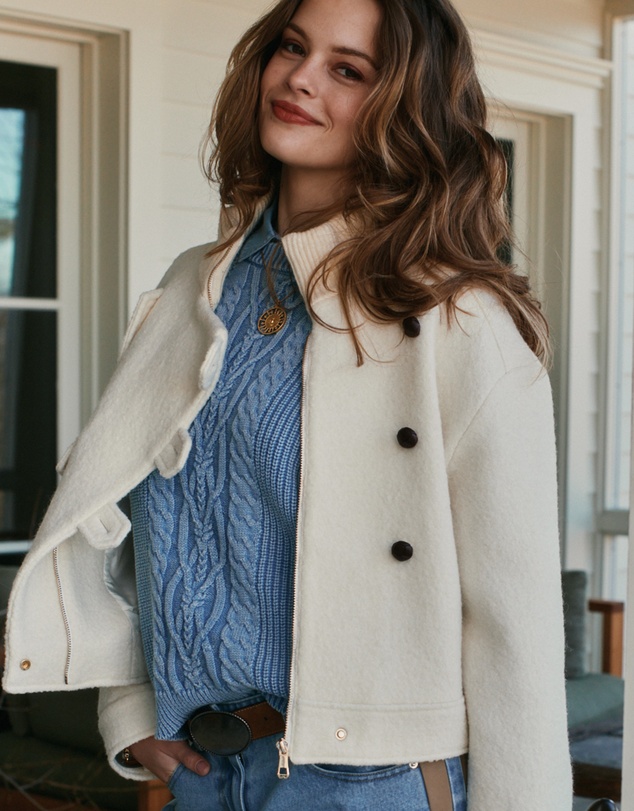 Belle & Bloom - Hudson Street Cable Garment Dyed Sweater
