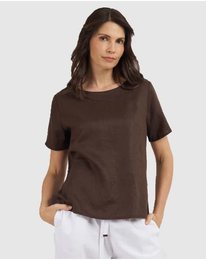CAMIXA - Teena Linen T-shirt Top