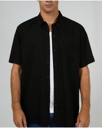 Silent Theory - Textured Linen Ss Shirt