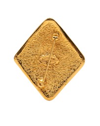 Pre-Loved by Azura Reborn - Pre-Loved Gold Plated CC Rhombus Brooch