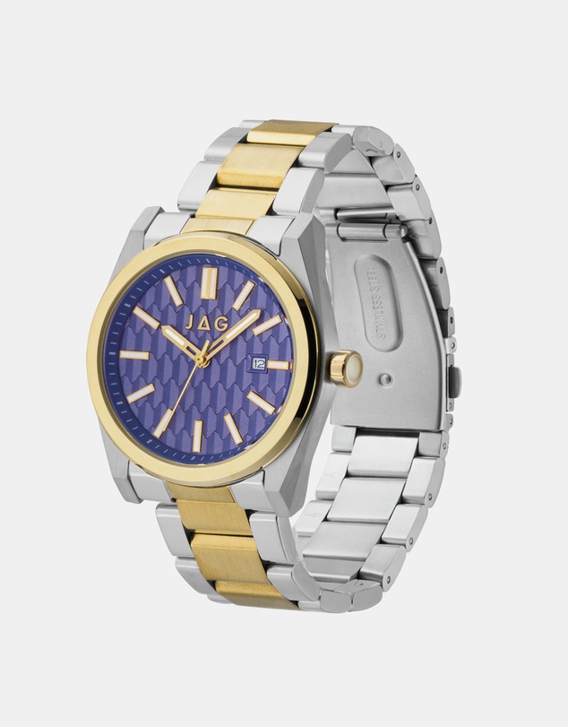 Jag - Beaufort Mens Blue Dial 41.8mm Two-Tone Watch