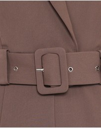 Petal & Pup - Sienna Belted Jumpsuit - Khaki Brown