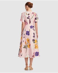 LEO LIN - Caroline Short Sleeve Midi Dress