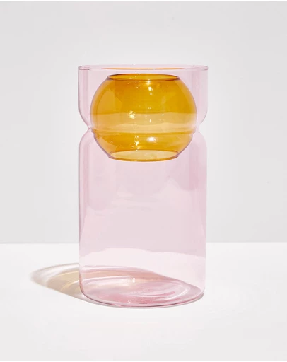 Fazeek - Balance Vase - Pink and Amber