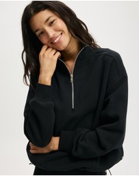 Cotton On Body Active - Plush Half Zip Sweatshirt