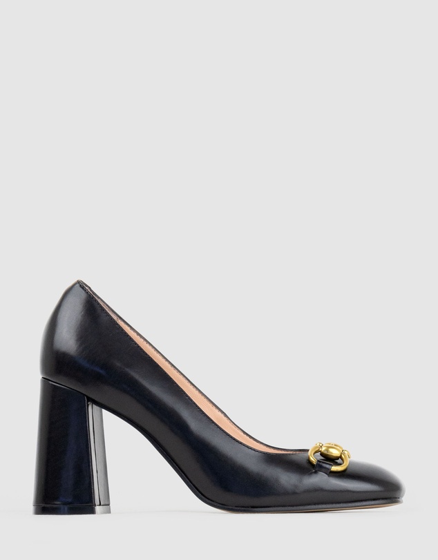 Edward Meller - BAILEY85 Block Heel Pump with Trim