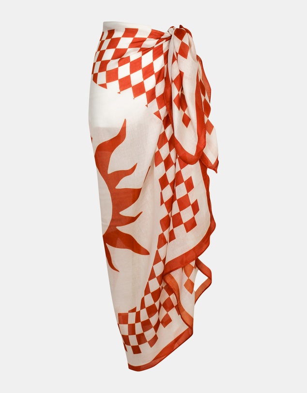 Morgan & Taylor - Athena Beach Sarong in Rust Orange