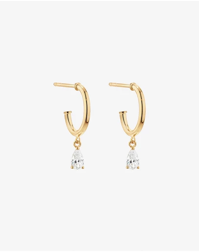 Michael Hill - Pear Drop Stud Earrings in 18kt Vermeil with Cubic Zirconia