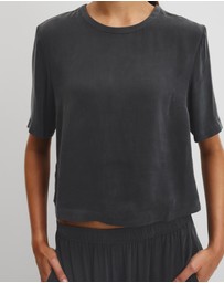 Country Road - Short Sleeve Cupro Woven T-shirt