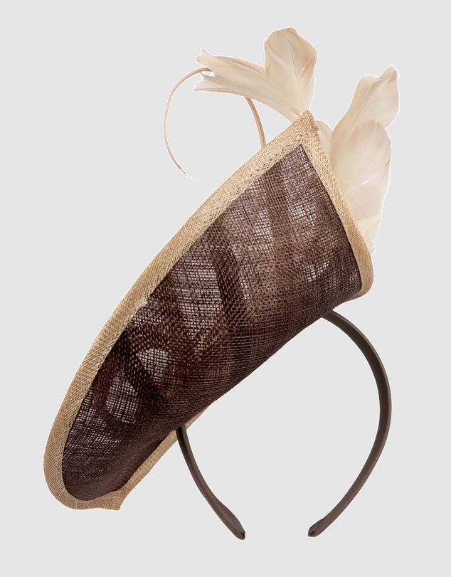 Max Alexander - Chocolate and Coffee Sinamay Racing Fascinator