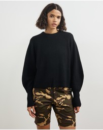 Lindsay Nicholas New York - Sculptured Sleeve Crew Neck